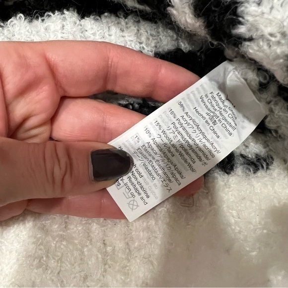 J. Crew Bouclé knit cozy fuzzy zebra pullover sweater - Picture 10 of 11